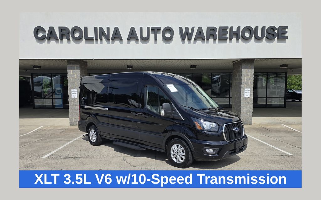 Black Metallic 2024 Ford Transit Passenger Van Rear-Wheel Drive 