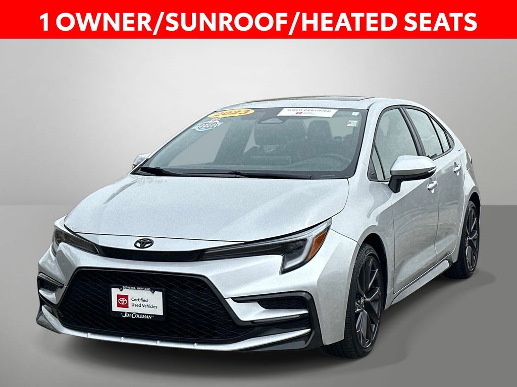 Classic Silver Metallic 2023 Toyota Corolla XSE FWD Sedan Front-Wheel Drive Continuously Variable Transmission