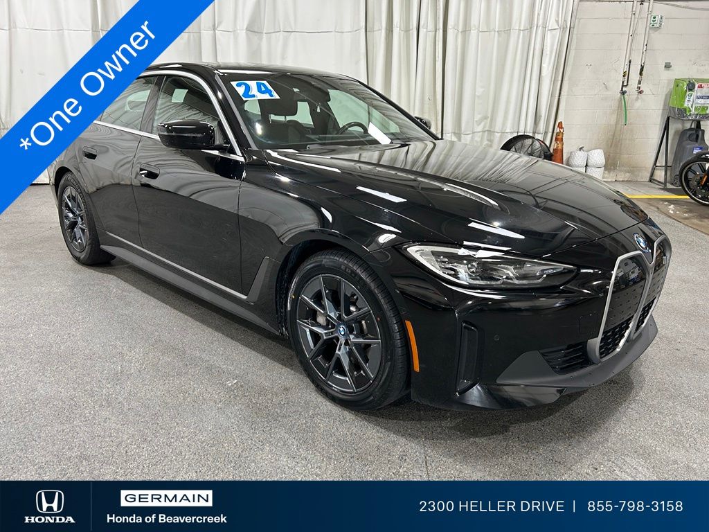 Jet Black 2024 BMW i4 eDrive40 Gran Coupe RWD Sedan Rear-Wheel Drive Automatic