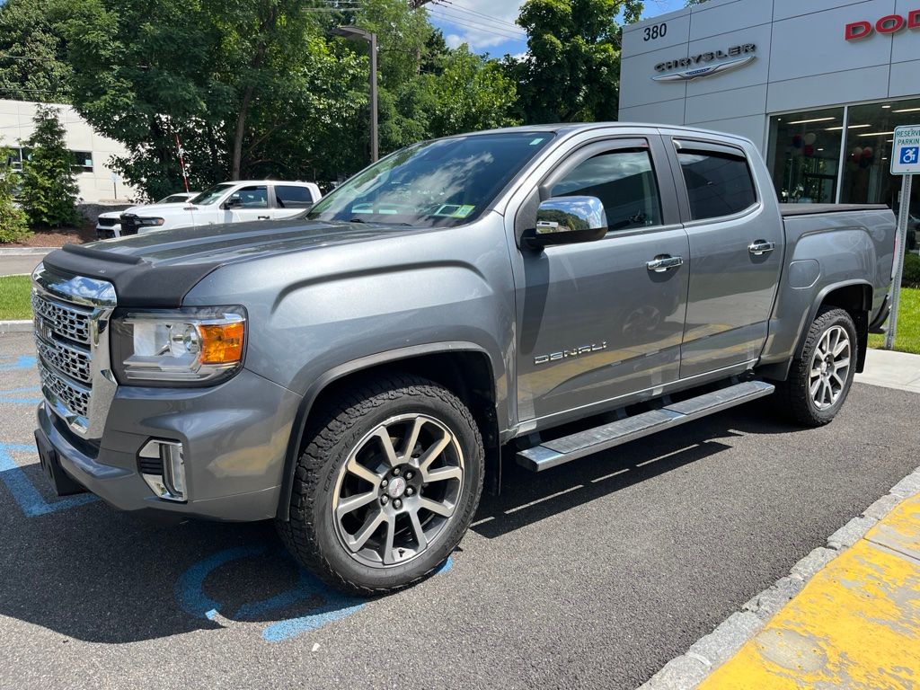Gray (Satin Steel Metallic) 2022 GMC Canyon Pickup Truck Four-Wheel Drive 8-Speed Automatic