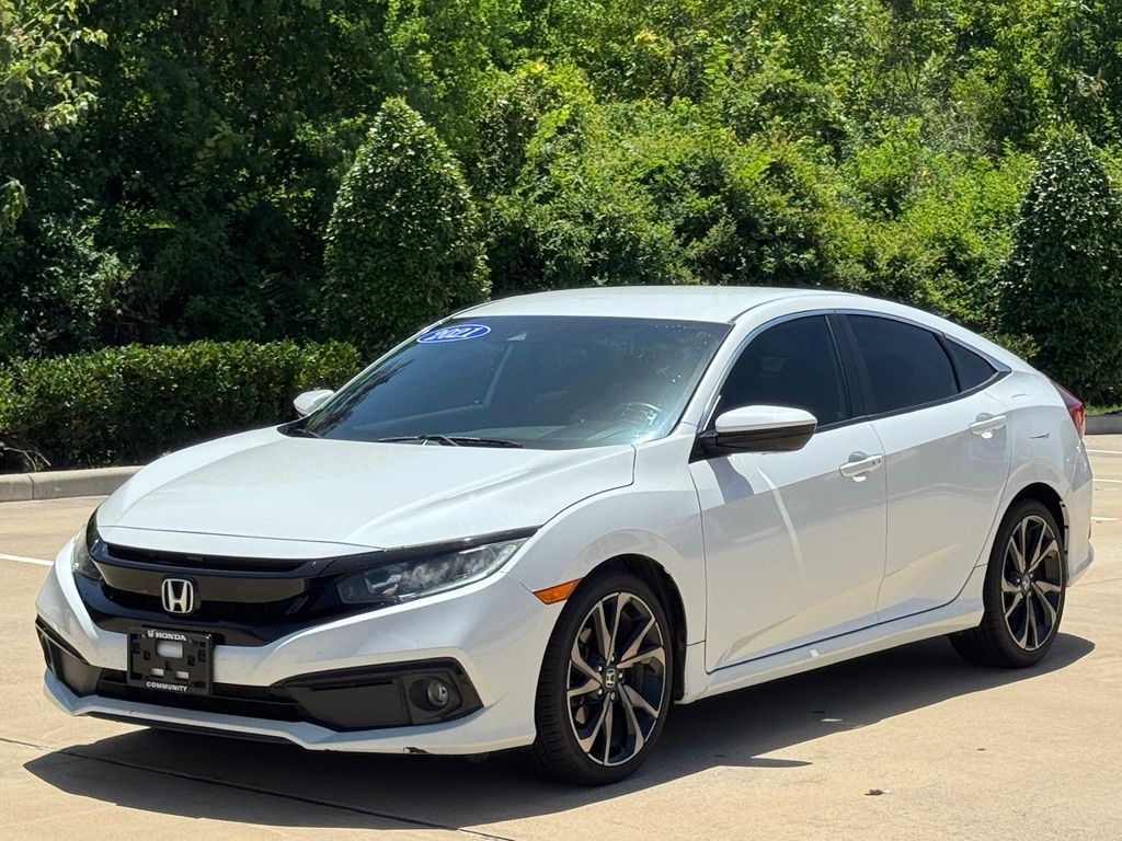 2021 Honda Civic Sport White at Central Houston Nissan
