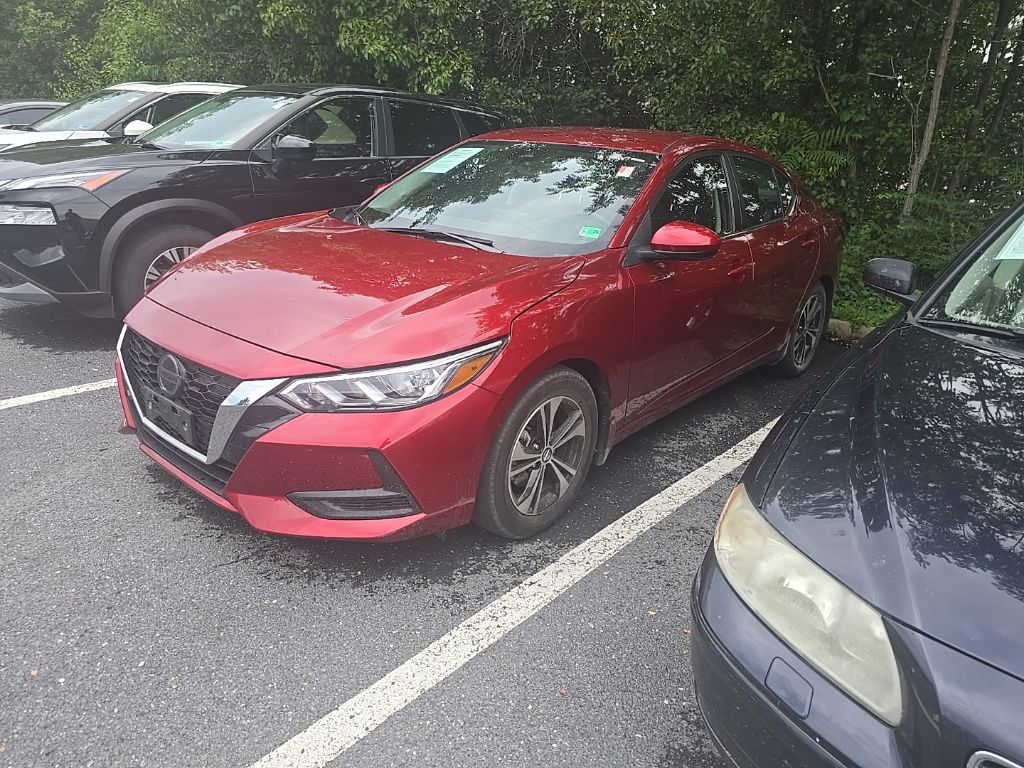 Red (Scarlet Ember Tintcoat) 2023 Nissan Sentra Sedan Front-Wheel Drive Continuously Variable Transmission