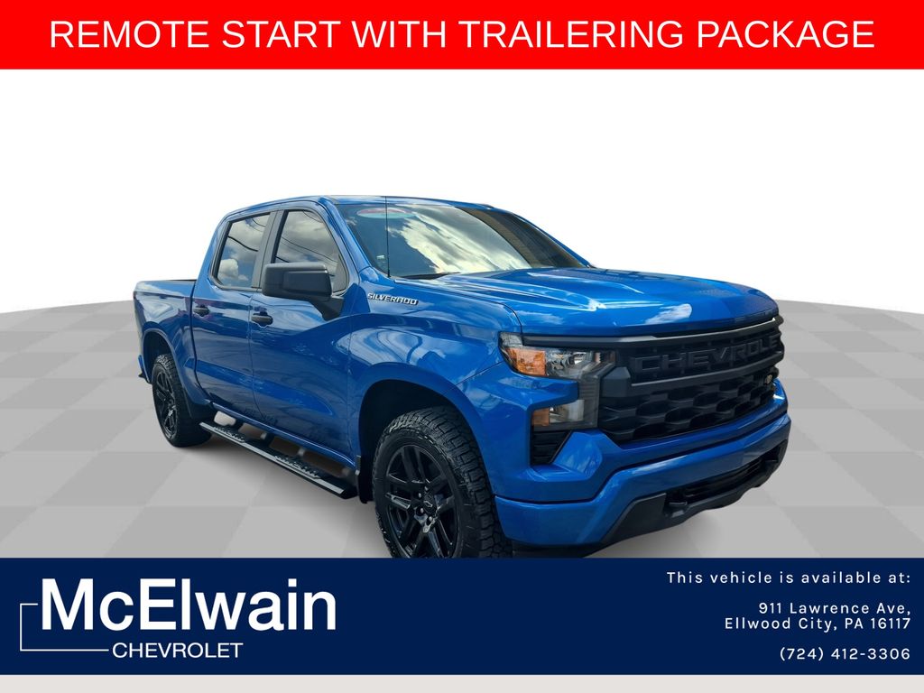 Glacier Blue Metallic 2022 Chevrolet Silverado 1500 Pickup Truck Four-Wheel Drive 8-Speed Automatic