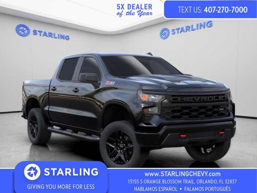 Black 2025 Chevrolet Silverado 1500 Pickup Truck Four-Wheel Drive 8-Speed Automatic