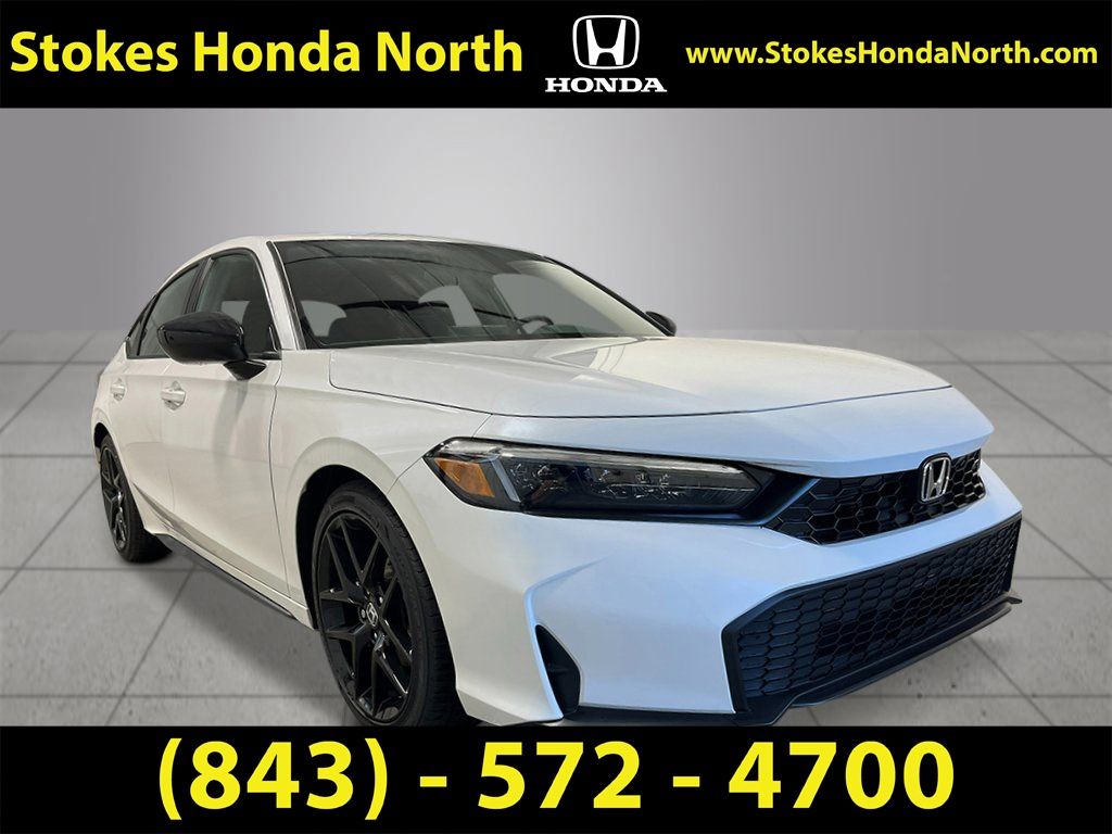 2026 Honda Civic Sport White at Stokes Honda North