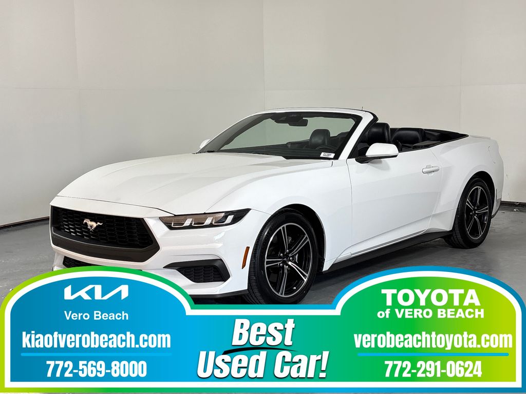 Oxford White 2024 Ford Mustang EcoBoost Premium Convertible RWD Convertible Rear-Wheel Drive Automatic