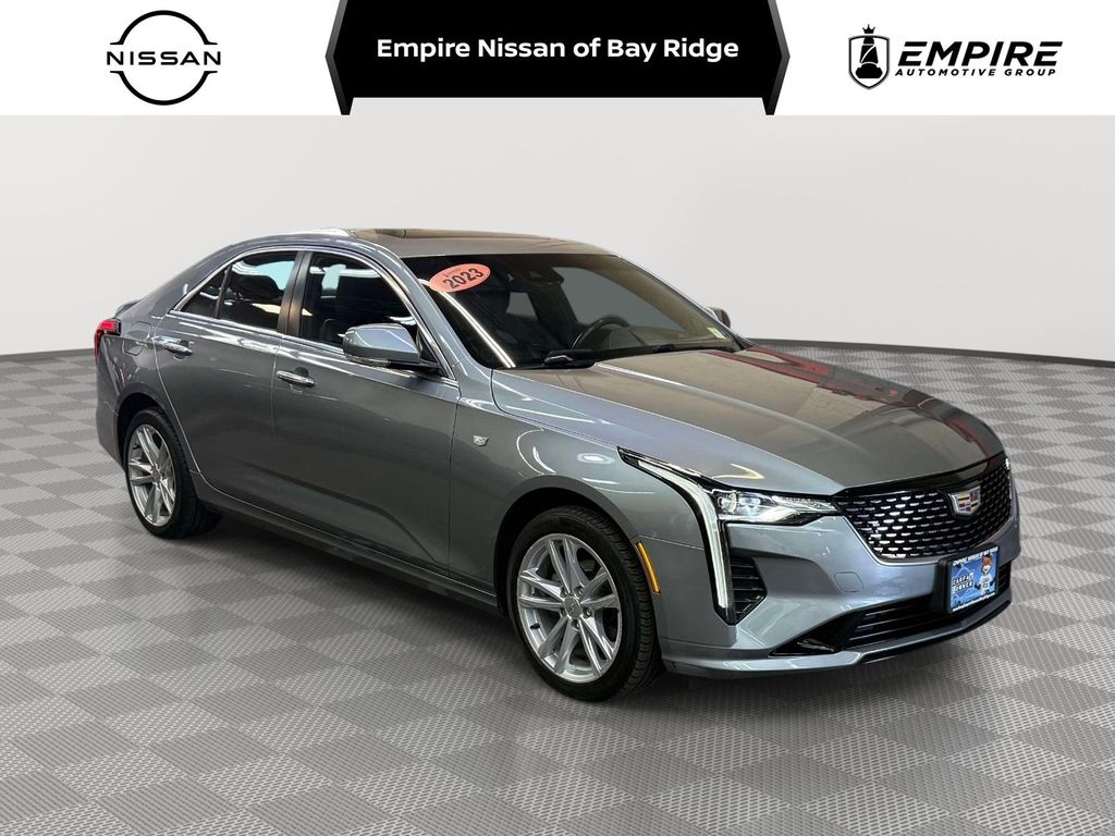 Argent Silver Metallic 2023 Cadillac CT4 Sedan All-Wheel Drive 8-Speed Automatic