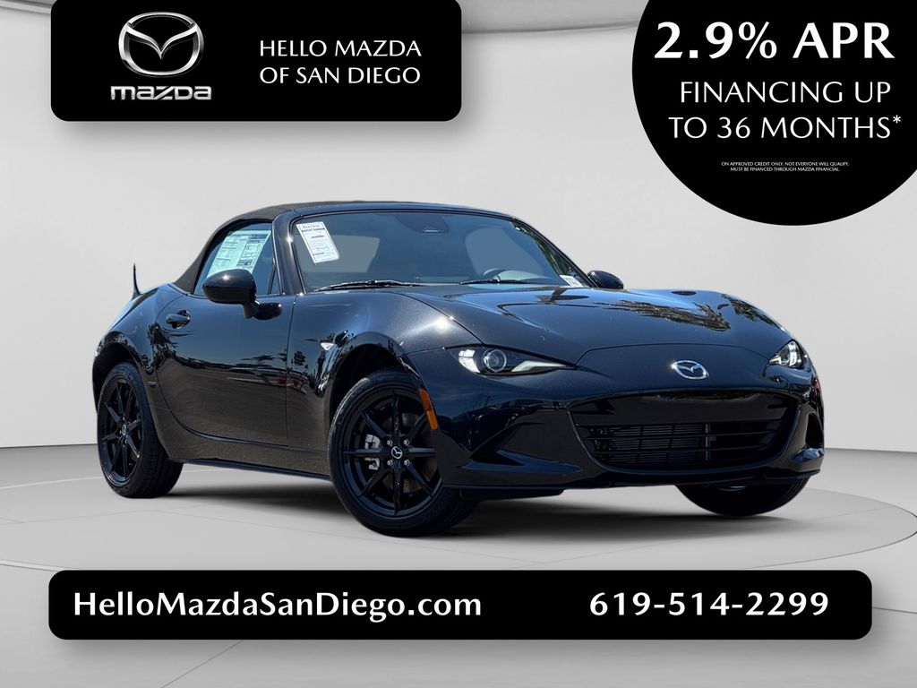 Jet Black Mica 2026 Mazda MX-5 Miata Convertible Rear-Wheel Drive 6-Speed Manual