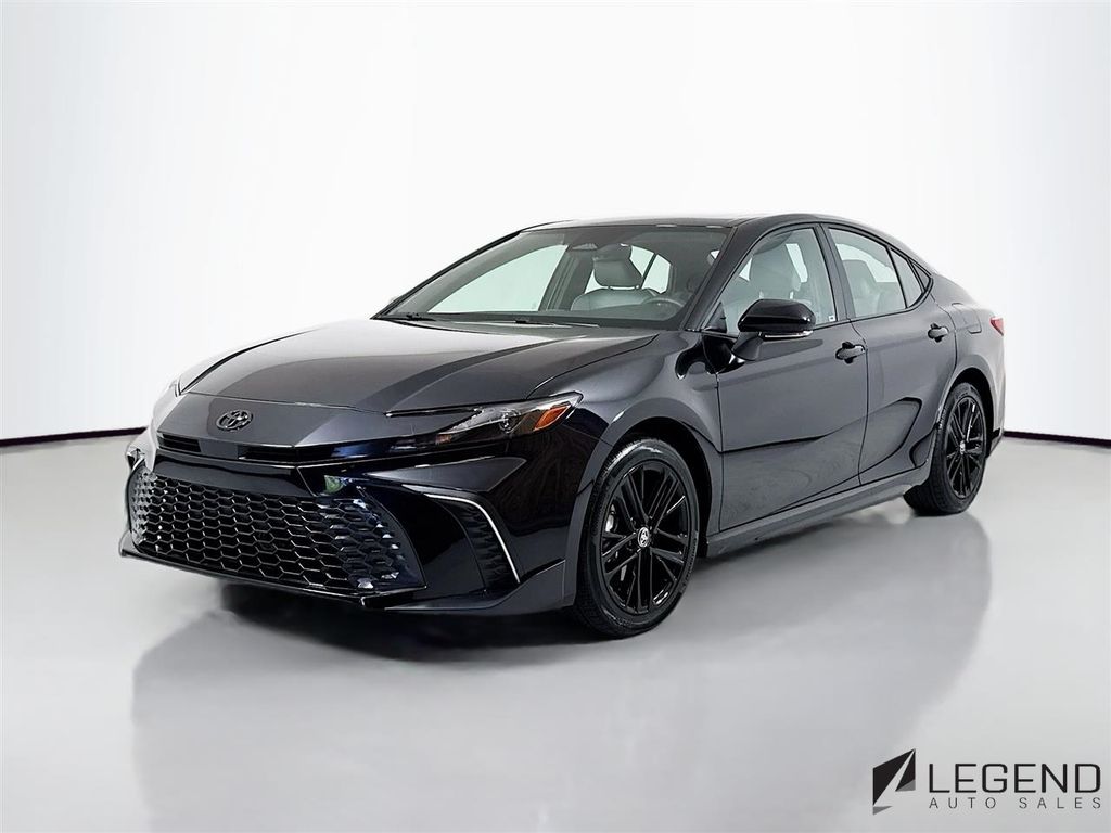 Midnight Black Metallic 2025 Toyota Camry SE AWD Sedan All-Wheel Drive Continuously Variable Transmission