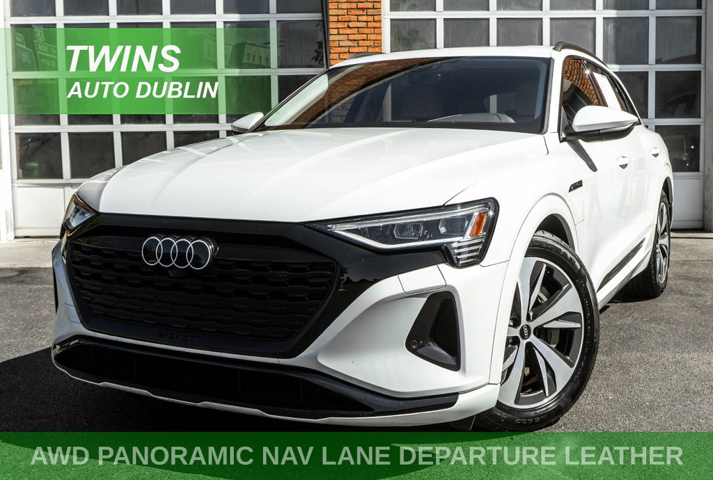 Glacier White 2024 Audi Q8 e-tron SUV / Crossover All-Wheel Drive Automatic