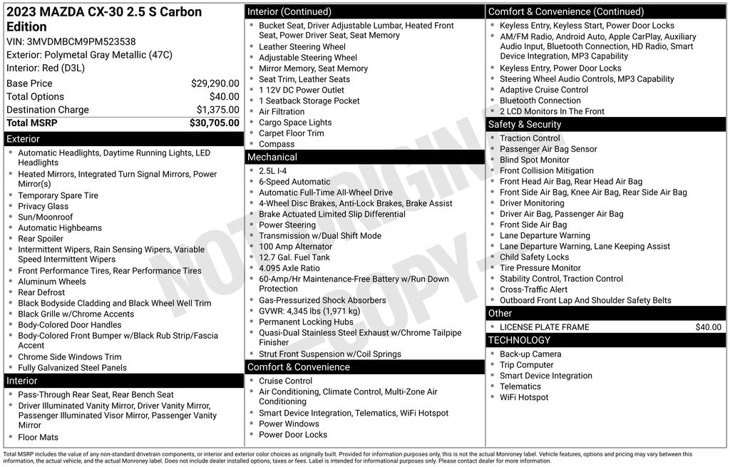 Used 2023 Gray Mazda 2.5 S Carbon Edition image 2