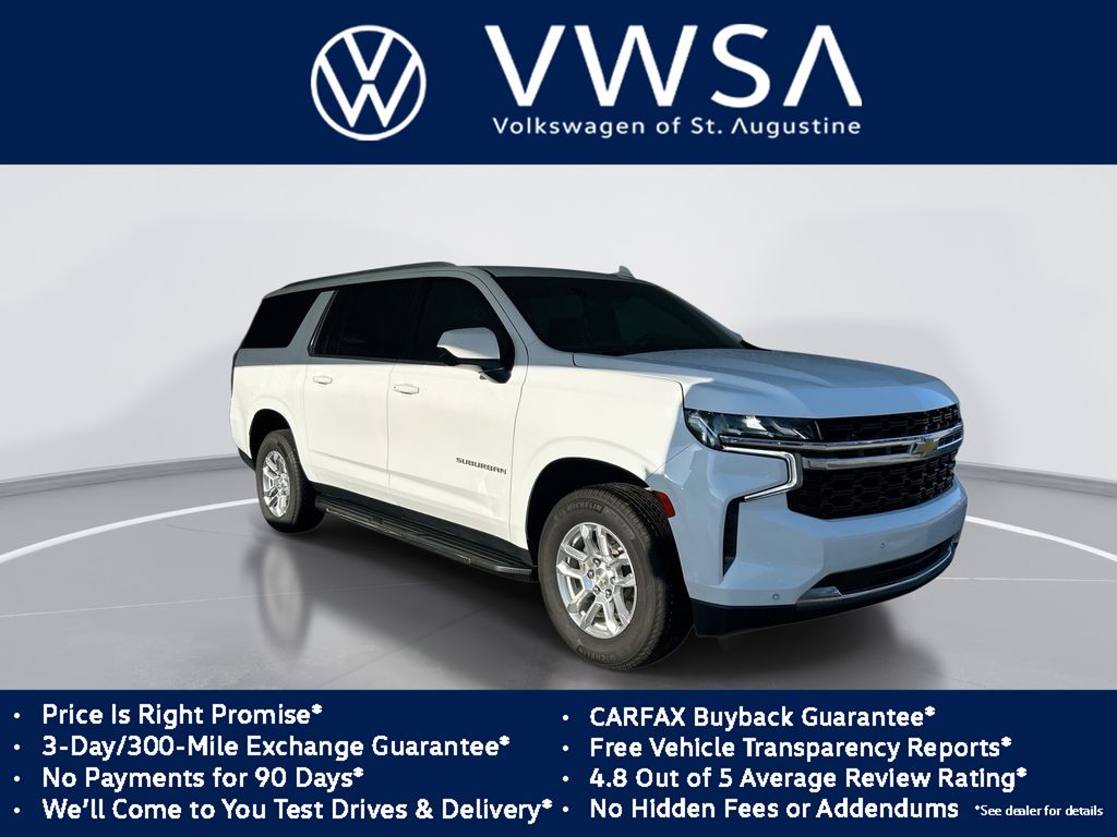 Summit White 2023 Chevrolet Suburban LS 4WD SUV / Crossover Four-Wheel Drive