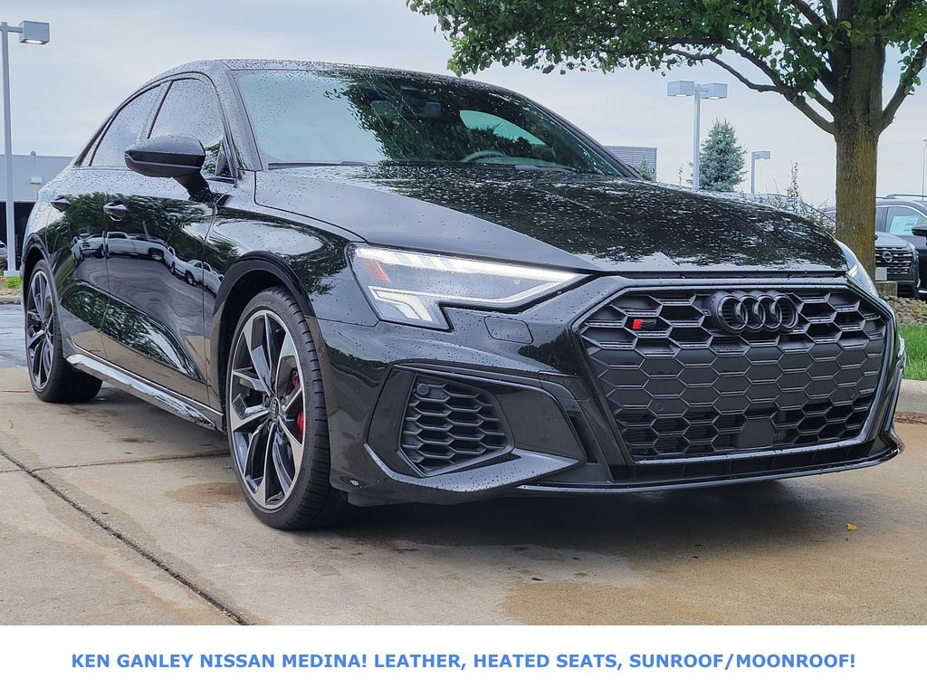 Mythos Black Metallic 2024 Audi S3 Sedan All-Wheel Drive 7-Speed Automatic