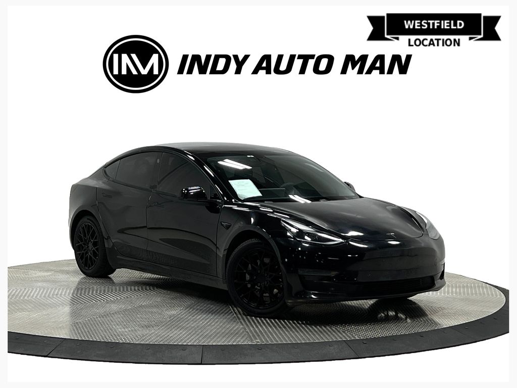 Solid Black 2021 Tesla Model 3 Standard Range Plus RWD Sedan Rear-Wheel Drive 1-Speed Automatic