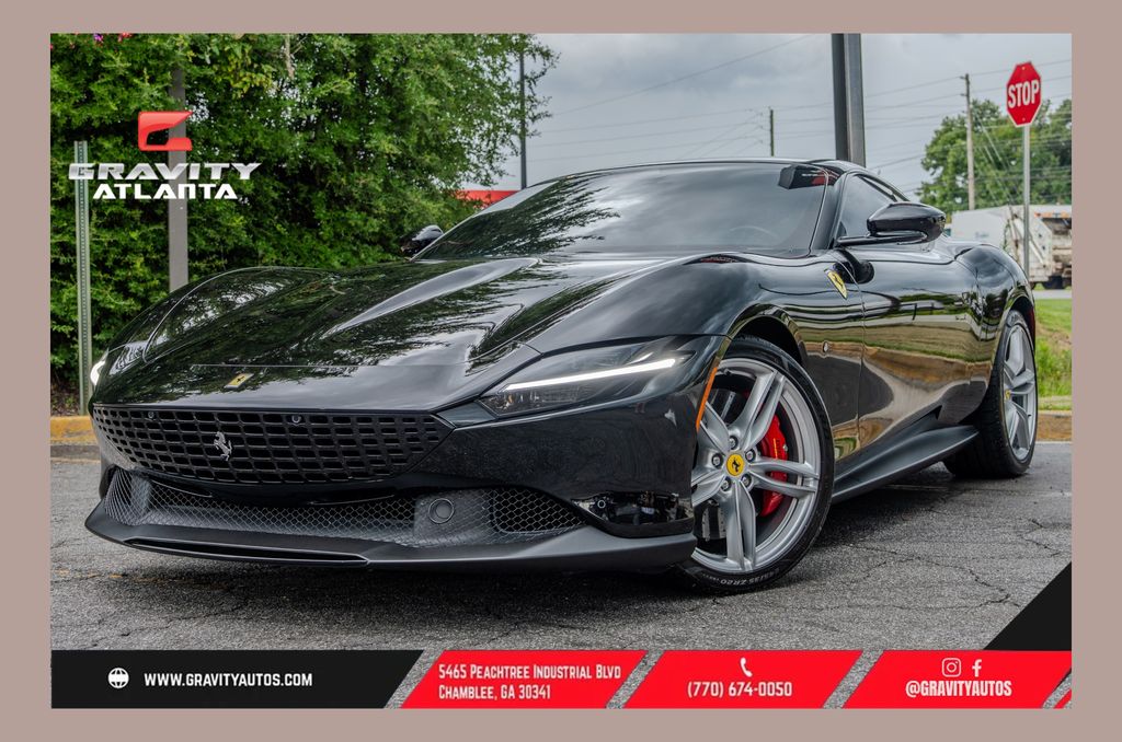Black 2022 Ferrari Roma Coupe Rear-Wheel Drive Automatic