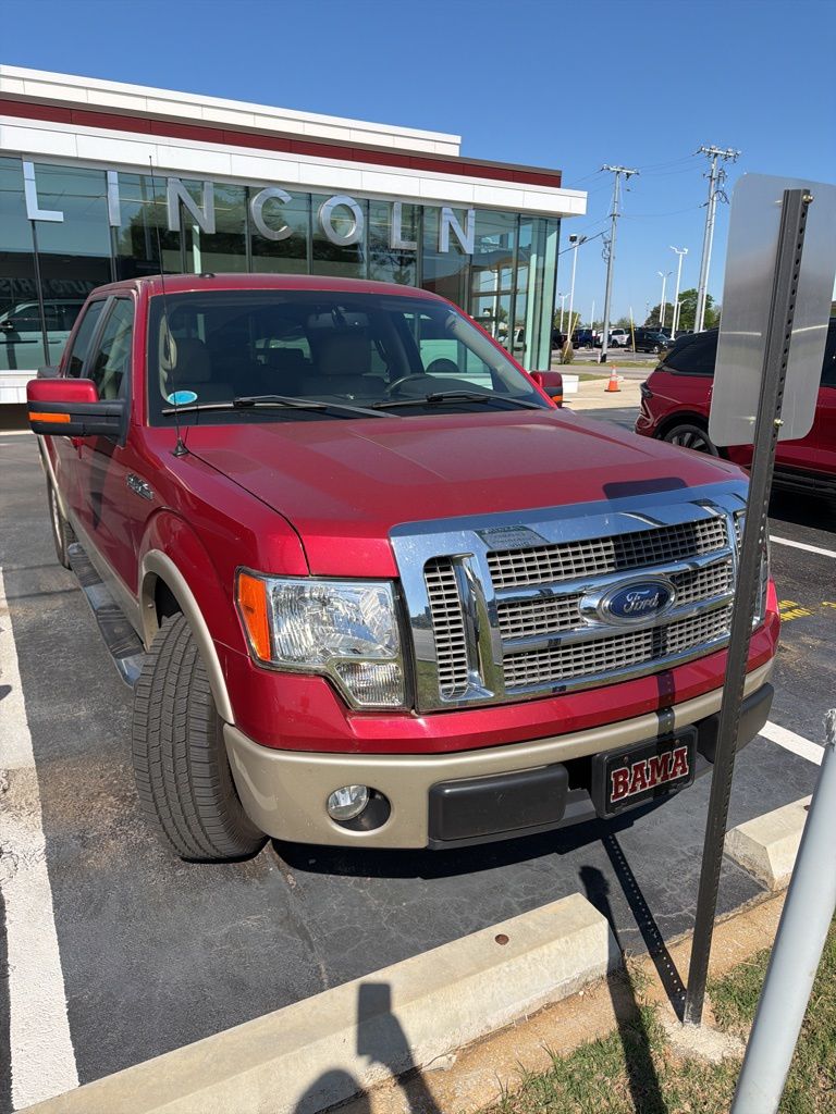 Red 2009 Ford F-150 Lariat SuperCrew Pickup Truck 4X2 6-Speed Automatic