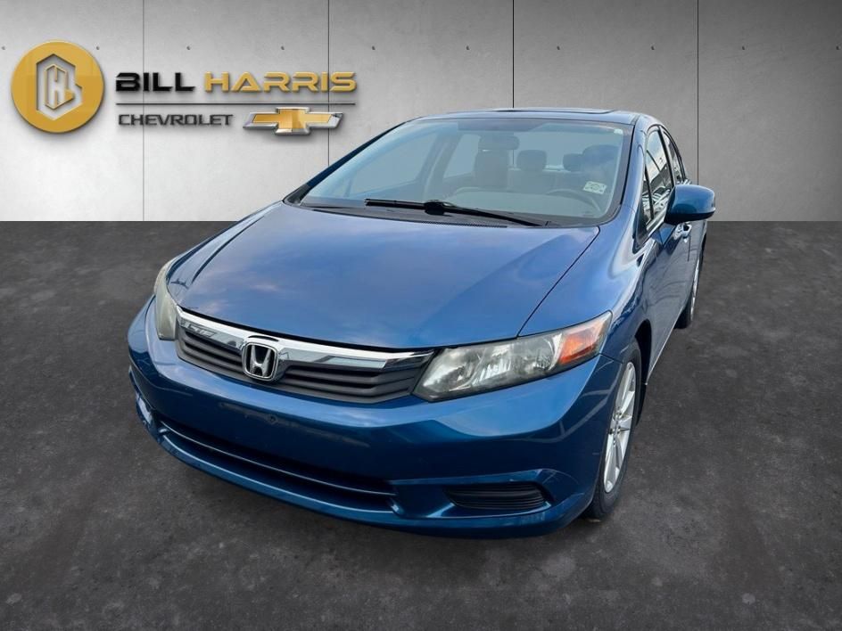 Blue 2012 Honda Civic Sedan Front-Wheel Drive 5-Speed Automatic
