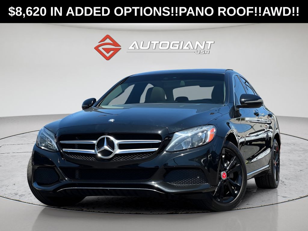 Black 2016 Mercedes-Benz C-Class Sedan All-Wheel Drive 7-Speed Automatic