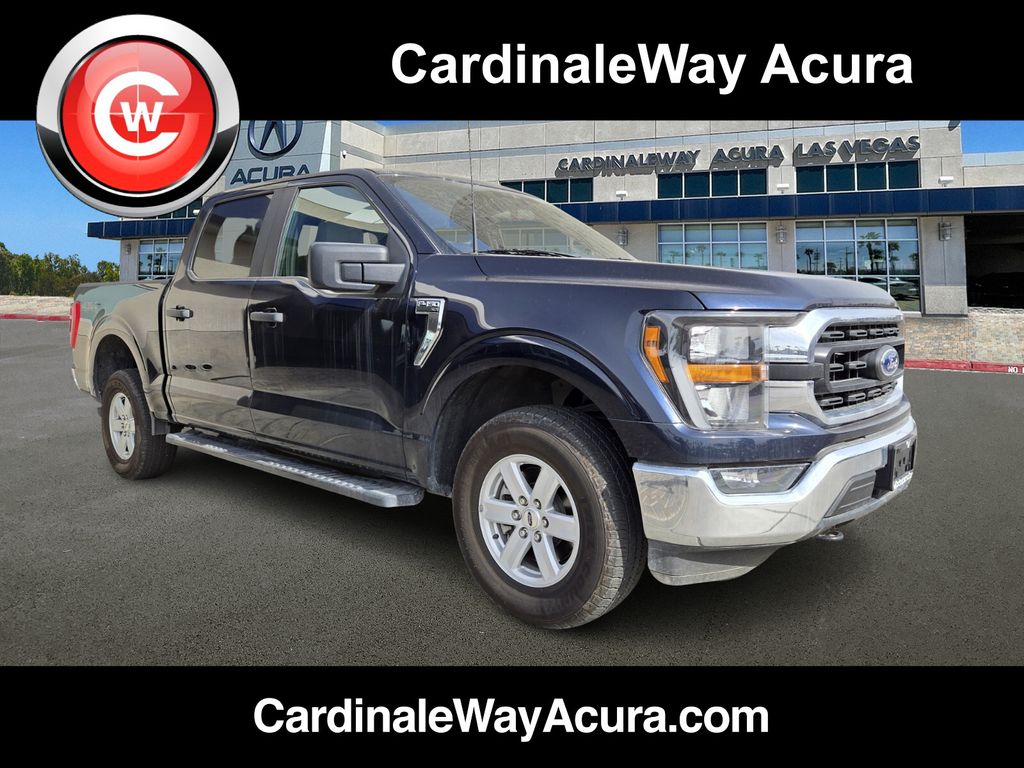 Blue Metallic 2023 Ford F-150 XLT SuperCrew 4WD Pickup Truck Four-Wheel Drive Automatic