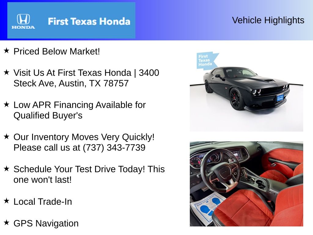 Used Car 2016 Dodge Challenger  Srt 392 For Sale Under $25,000 In Austin, Texas