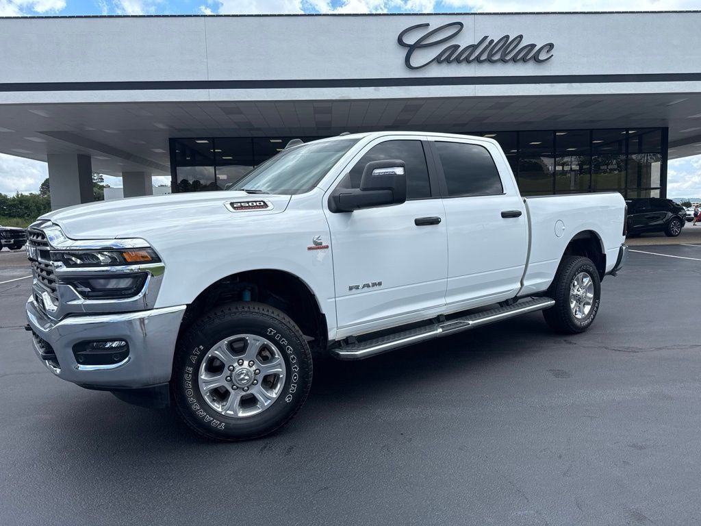 Bright White Clearcoat 2025 RAM 2500 Big Horn Crew Cab 4WD Pickup Truck Four-Wheel Drive 8-Speed Automatic