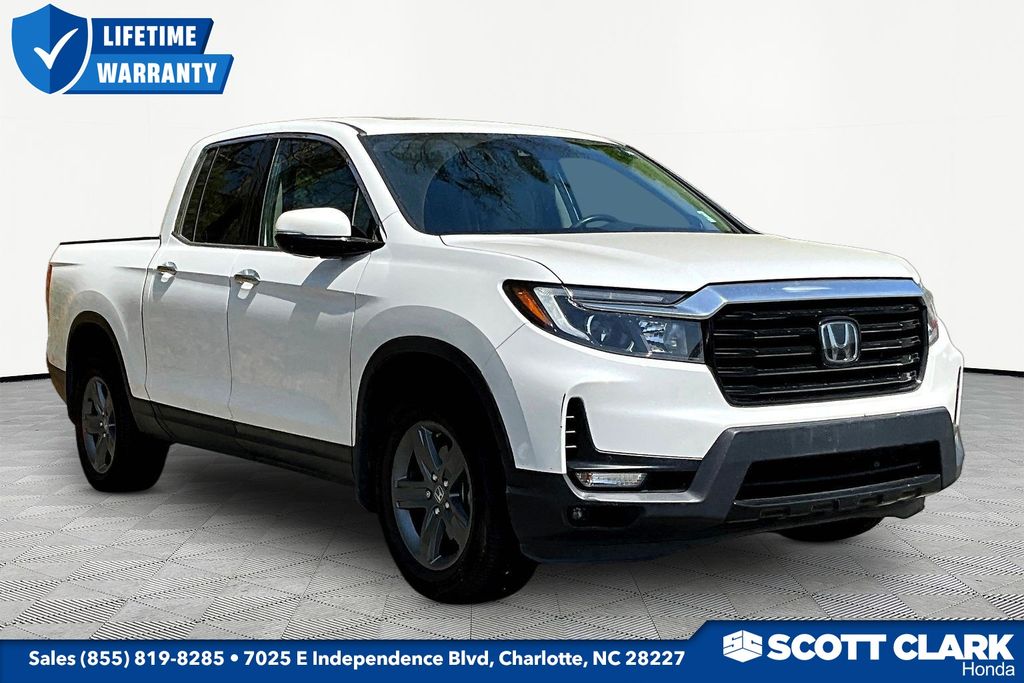 Platinum White Pearl 2023 Honda Ridgeline RTL-E AWD Pickup Truck All-Wheel Drive 9-Speed Automatic