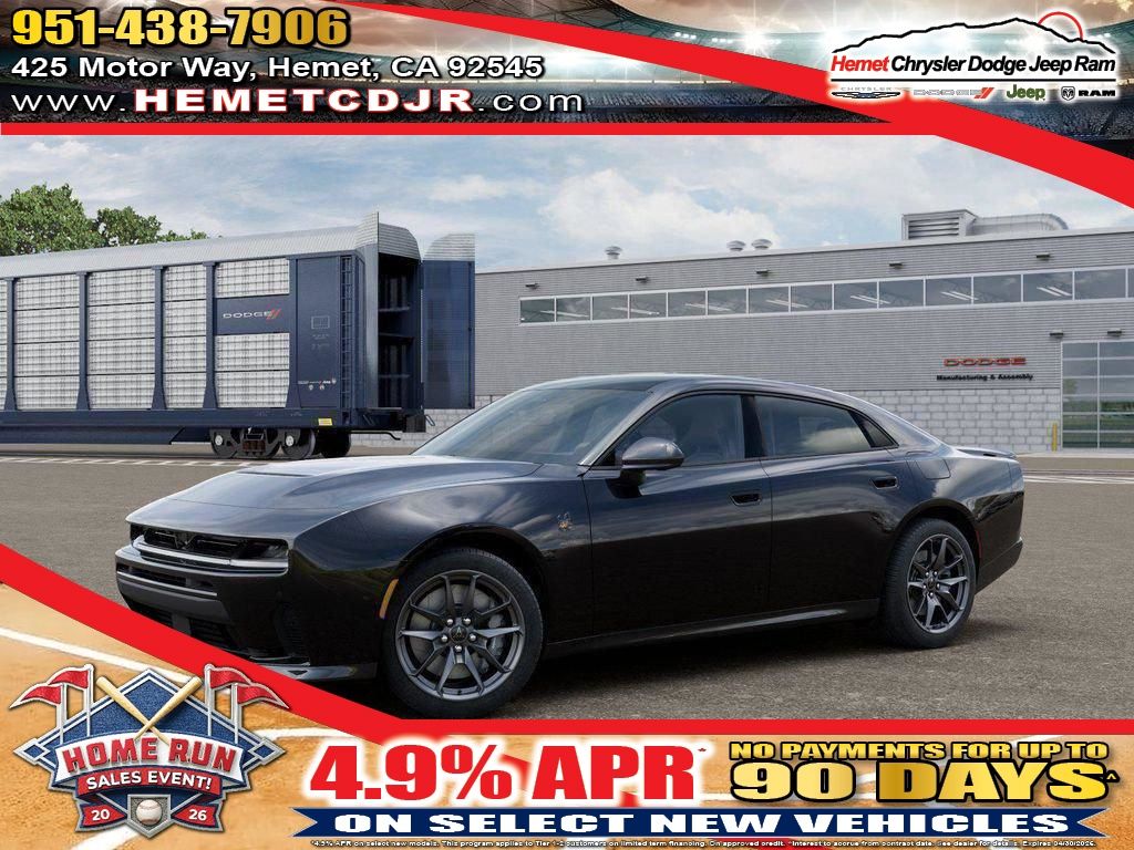 Diamond Black Crystal Pearlcoat 2026 Dodge Charger Scat Pack Sedan AWD Sedan All-Wheel Drive 8-Speed Automatic