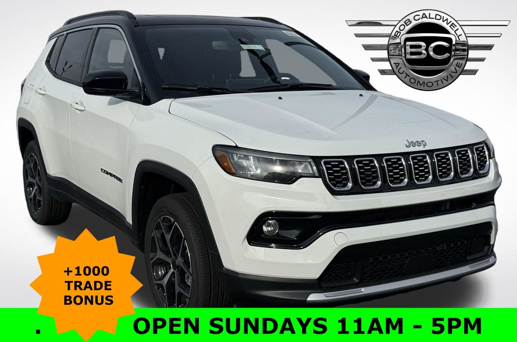 Bright White Clearcoat 2026 Jeep Compass Limited 4WD SUV / Crossover Four-Wheel Drive 8-Speed Automatic
