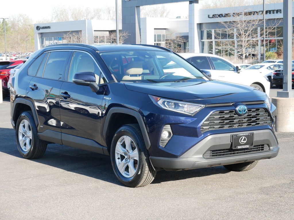 Blue Flame 2021 Toyota RAV4 Hybrid XLE AWD SUV / Crossover All-Wheel Drive Continuously Variable Transmission
