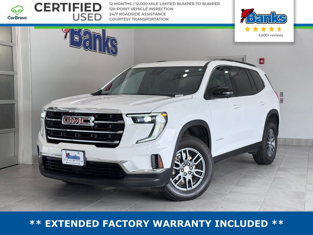 Summit White 2025 GMC Acadia SUV / Crossover Four-Wheel Drive 8-Speed Automatic