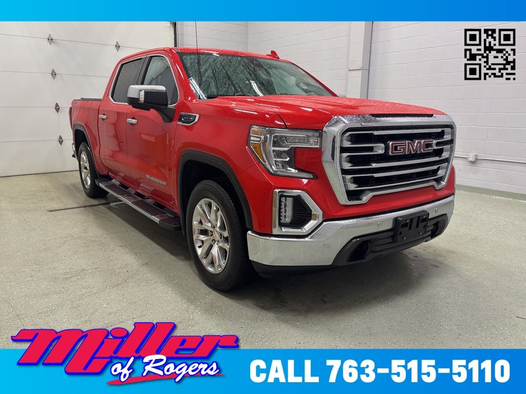 Cardinal Red 2019 GMC Sierra 1500 SLT Crew Cab 4WD Pickup Truck Four-Wheel Drive 8-Speed Automatic