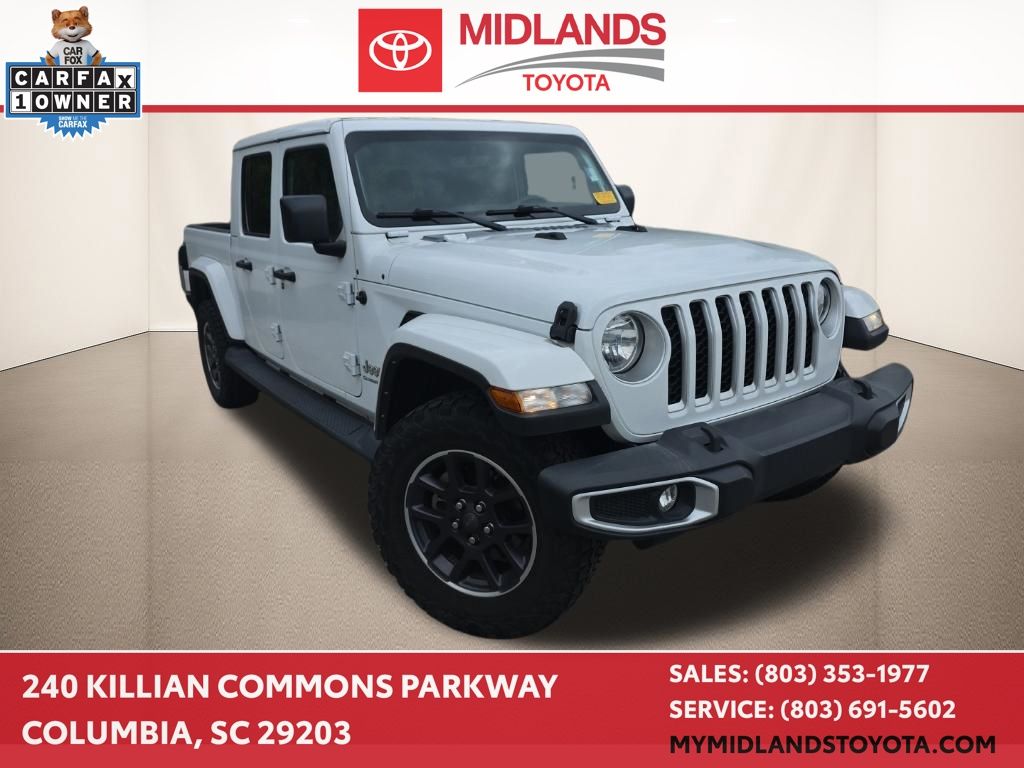 Bright White Clearcoat 2021 Jeep Gladiator Overland Crew Cab 4WD Pickup Truck Four-Wheel Drive 8-Speed Automatic