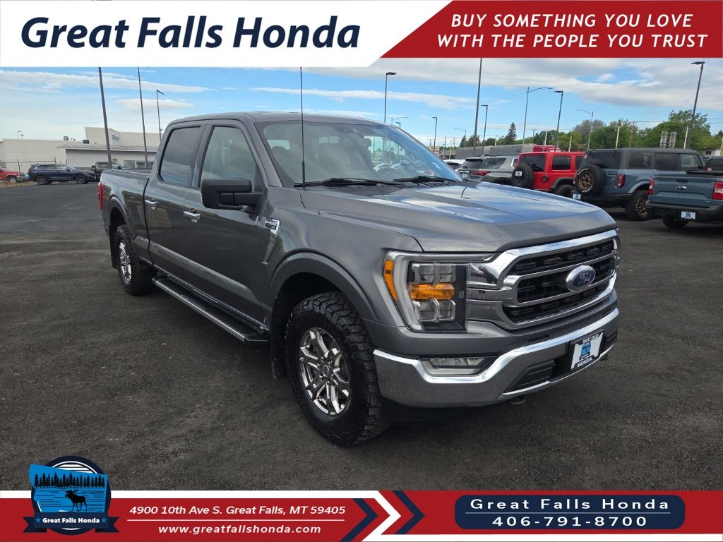 Gray 2022 Ford F-150 Pickup Truck Four-Wheel Drive Automatic