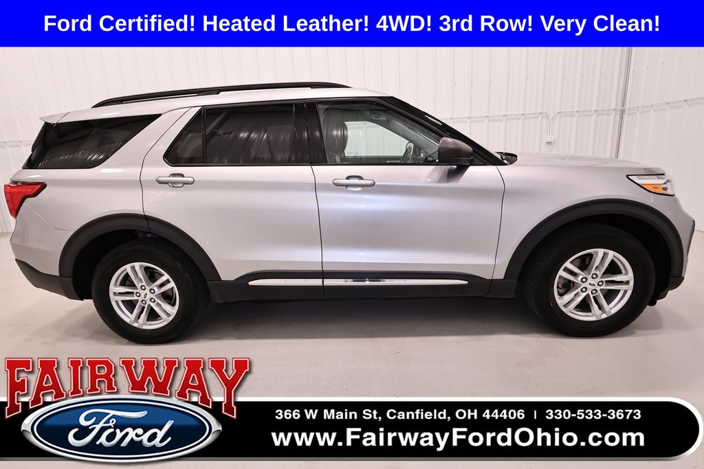 Iconic Silver Metallic 2021 Ford Explorer SUV / Crossover All-Wheel Drive Automatic