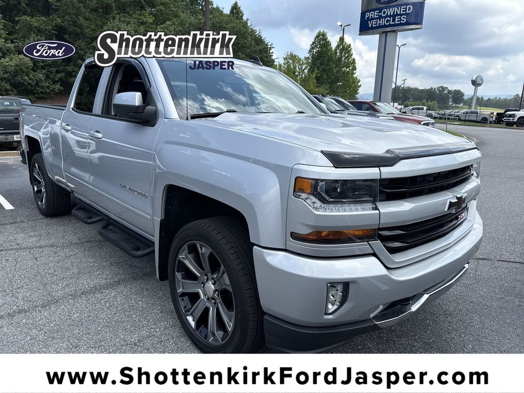 Silver Ice Metallic 2018 Chevrolet Silverado 1500 Pickup Truck Four-Wheel Drive 6-Speed Automatic Overdrive