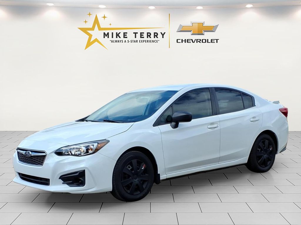 Crystal White Pearl 2019 Subaru Impreza Sedan All-Wheel Drive Continuously Variable Transmission