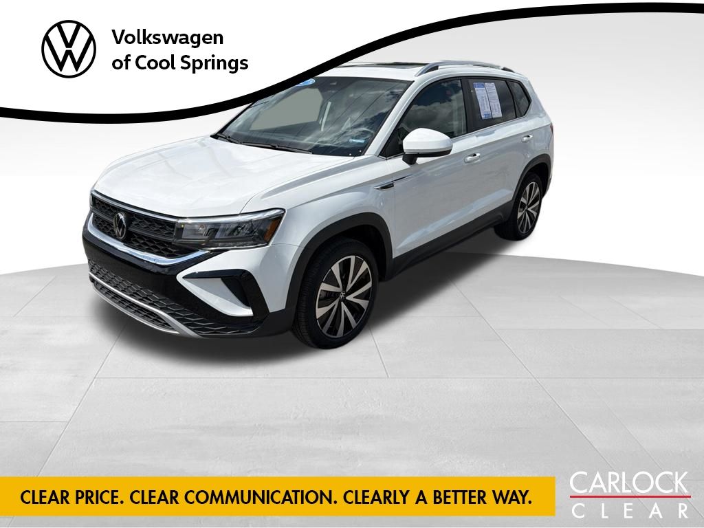 Pure White 2023 Volkswagen Taos SUV / Crossover Front-Wheel Drive 8-Speed Automatic