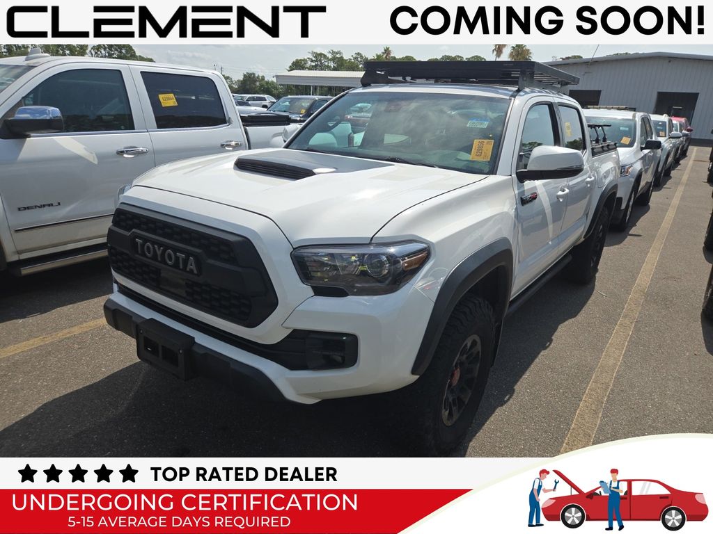 Super White 2019 Toyota Tacoma Pickup Truck Four-Wheel Drive 6-Speed Automatic