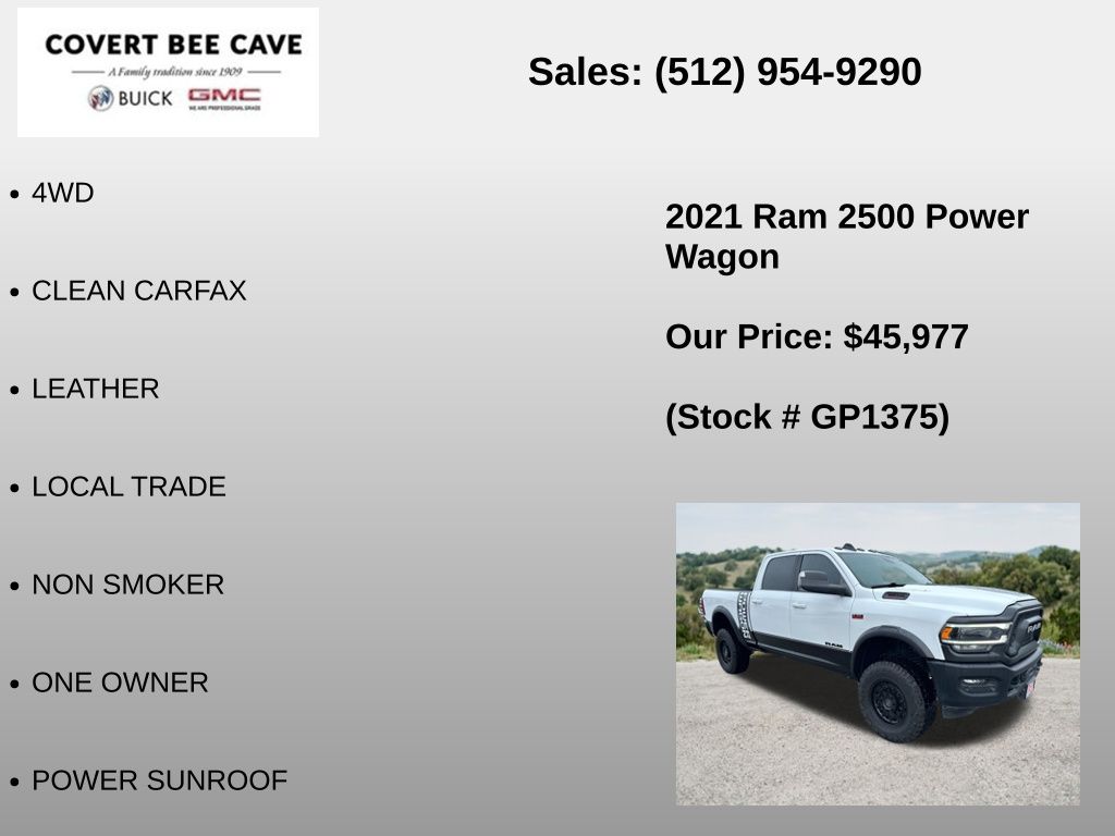Used Car 2021 Ram 2500  Power Wagon For Sale Under $50,000 In Austin, Texas