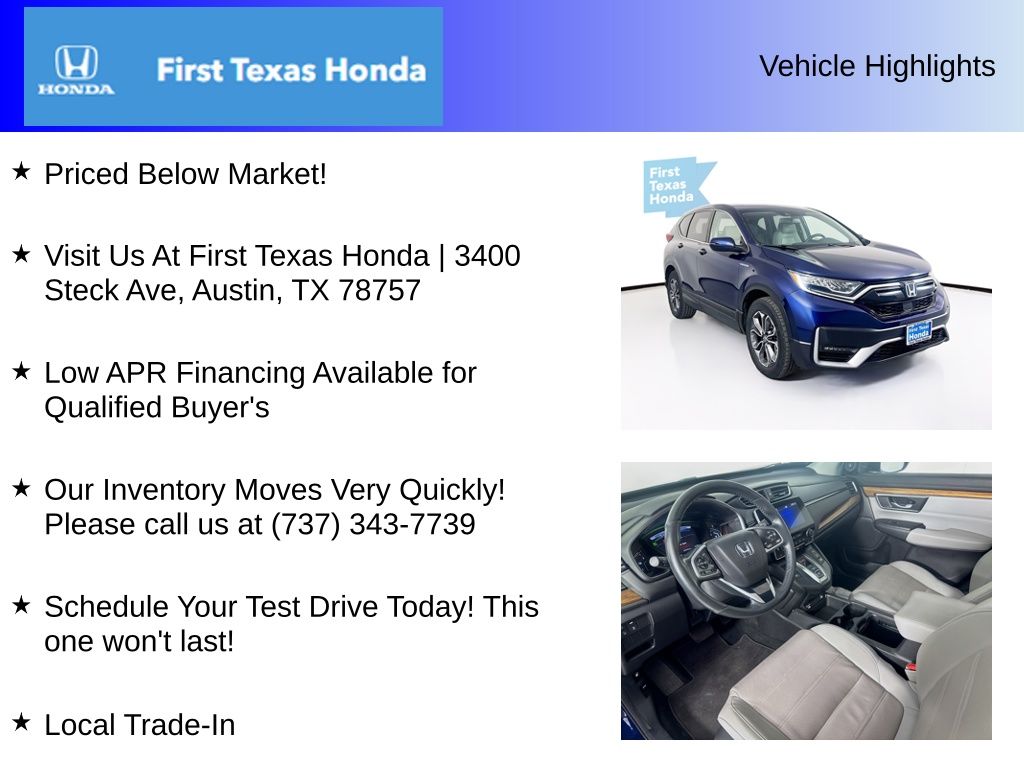 Used Car 2021 Honda Cr-v Hybrid  Ex-l For Sale Under $30,000 In Austin, Texas