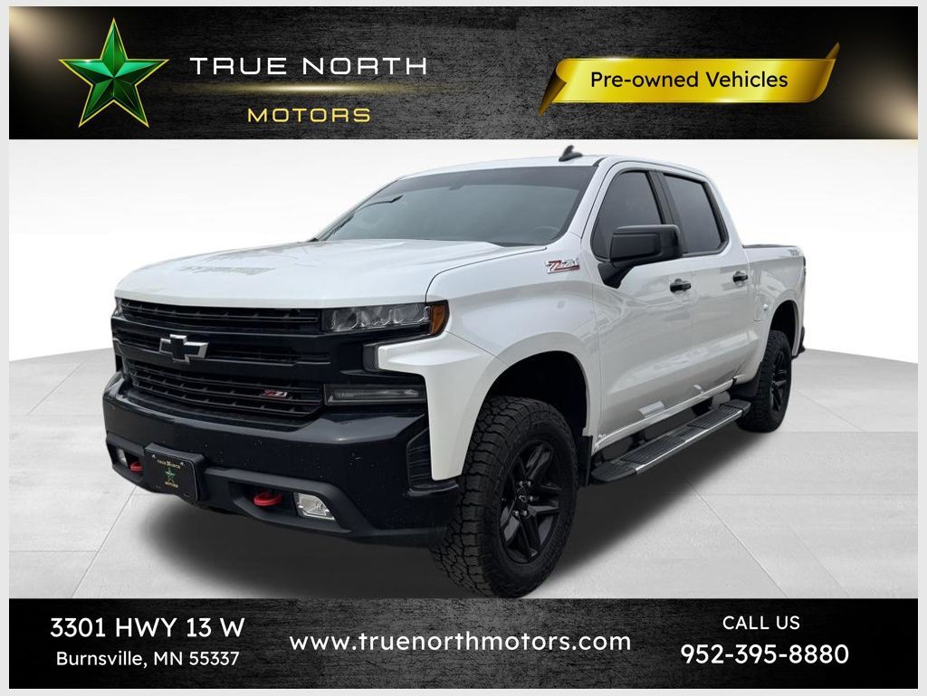 White (Iridescent Pearl Tricoat) 2022 Chevrolet Silverado 1500 LT Trail Boss Crew Cab 4WD Pickup Truck Four-Wheel Drive Automatic
