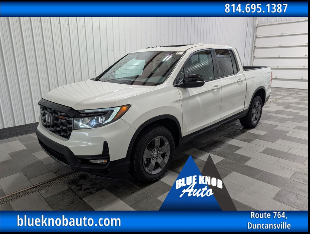 White 2024 Honda Ridgeline Pickup Truck All-Wheel Drive 9-Speed Automatic
