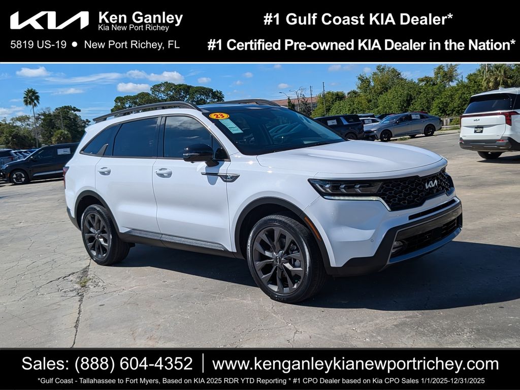 Glacial White Pearl 2023 Kia Sorento SUV / Crossover All-Wheel Drive 8-Speed Dual Clutch