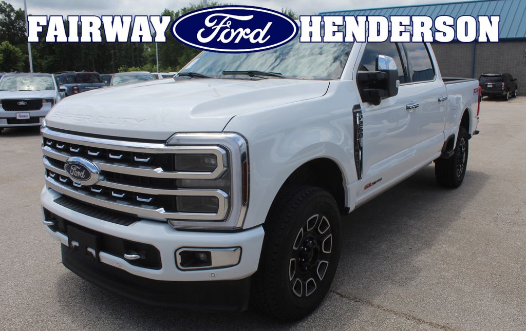 Star White Metallic Tri-Coat 2024 Ford F-250 Super Duty Pickup Truck Four-Wheel Drive Automatic