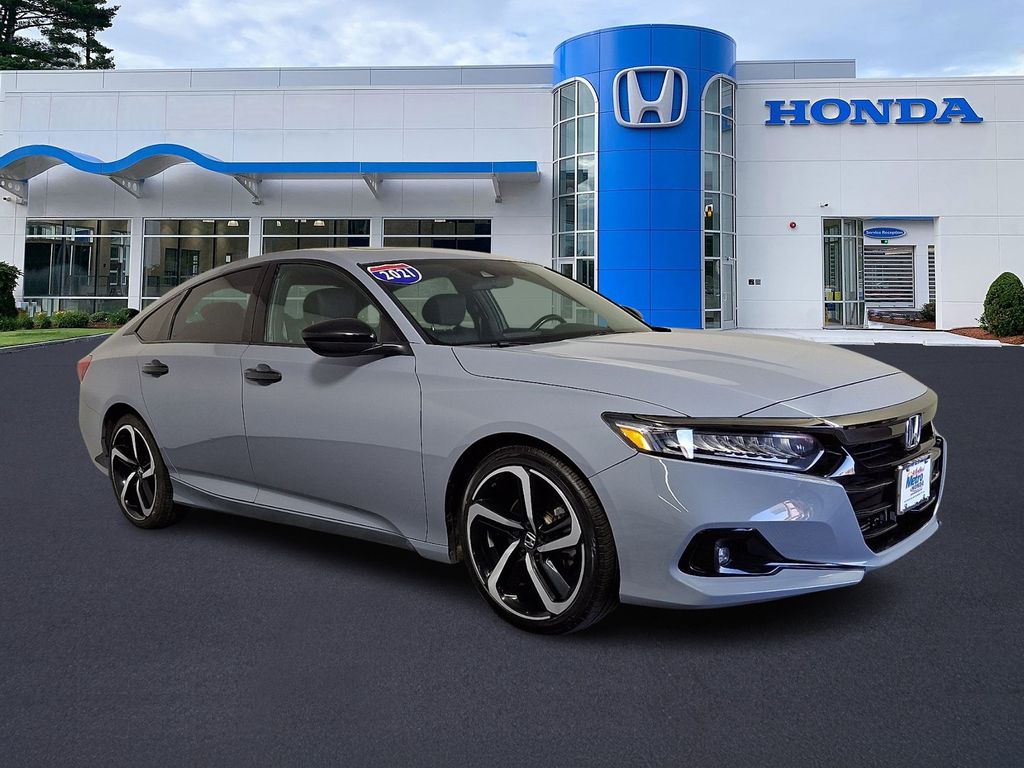 Gray 2021 Honda Accord Sport FWD Sedan Front-Wheel Drive Automatic