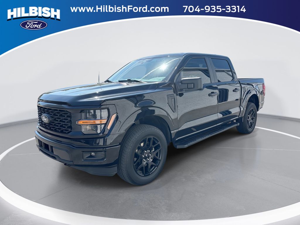 Agate Black Metallic 2024 Ford F-150 STX SuperCrew 4WD Pickup Truck Four-Wheel Drive Automatic