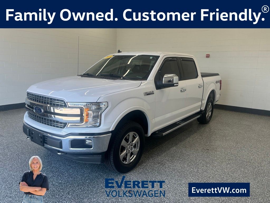 Oxford White 2019 Ford F-150 Lariat SuperCrew 4WD Pickup Truck Four-Wheel Drive Automatic