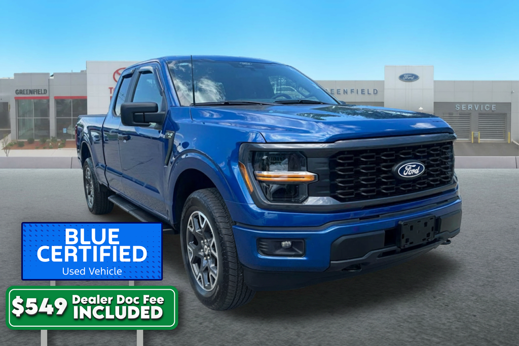 Blue Metallic 2024 Ford F-150 Pickup Truck Four-Wheel Drive Automatic