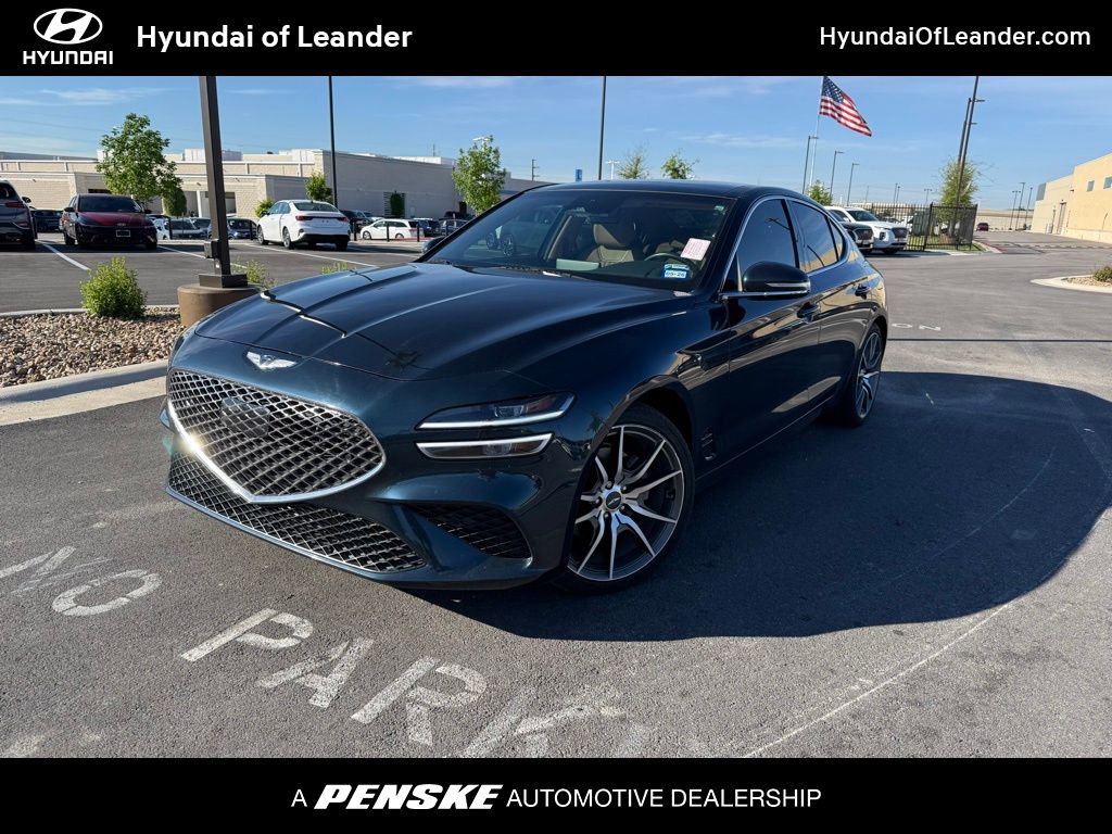Blue 2022 Genesis G70 2.0T RWD Sedan Rear-Wheel Drive 8-Speed Automatic