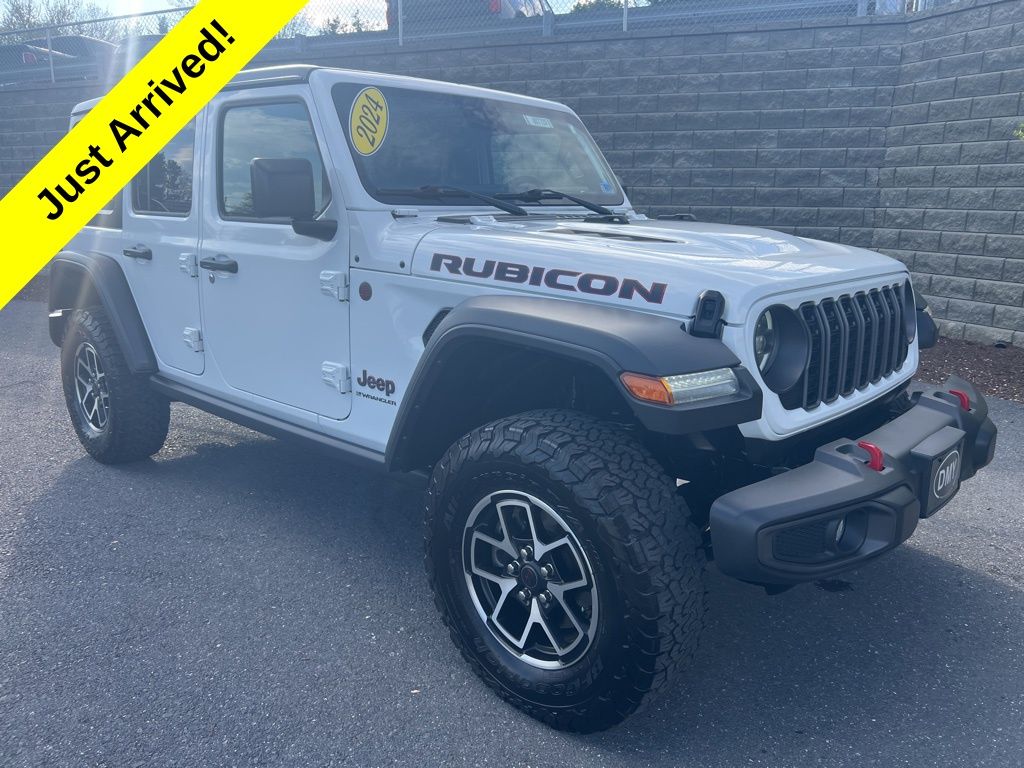Bright White Clearcoat 2024 Jeep Wrangler Rubicon 4-Door 4WD SUV / Crossover Four-Wheel Drive 8-Speed Automatic
